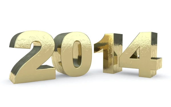 Gold 2014 text — Stock Photo, Image