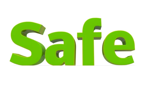 Word safe icon on a white background. 3D illustration. — Stock Photo, Image