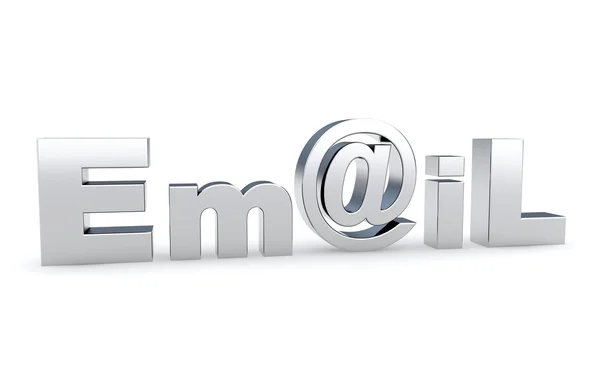 Email sign icon on the white. 3D illustration — Stock Photo, Image