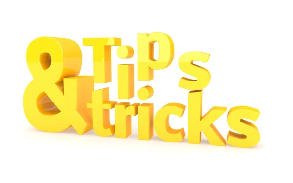 Tips en trucs pictogram op een witte achtergrond. 3D illustratie. — Stockfoto