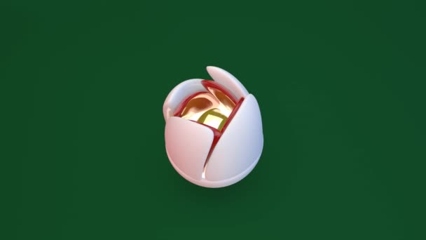 Belle fleur fleurie de céramique sur le vert. Illustration 3D 