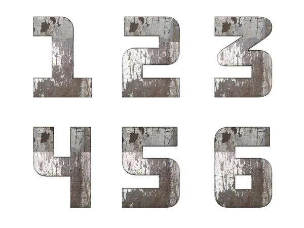 Alfabeto inglês, números e sinais isolados, grungy — Fotografia de Stock