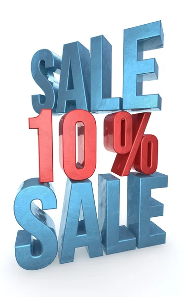 Concept of sale. Discount  percent off. 3D illustration. — Stock Photo, Image