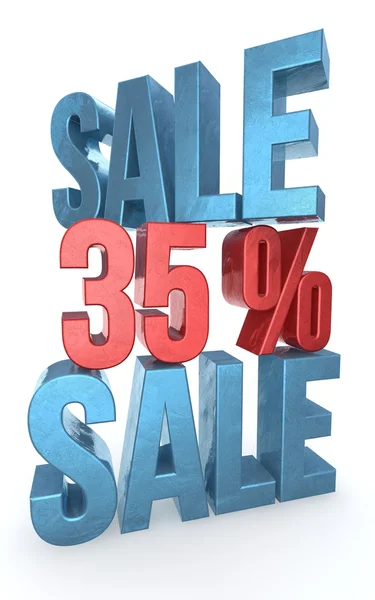 Concept of sale. Discount  percent off. 3D illustration. — Stock Photo, Image