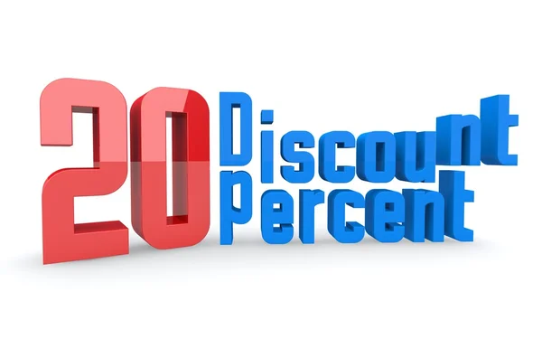 Concept of sale. Discount  percent off. 3D illustration. — Stock Photo, Image