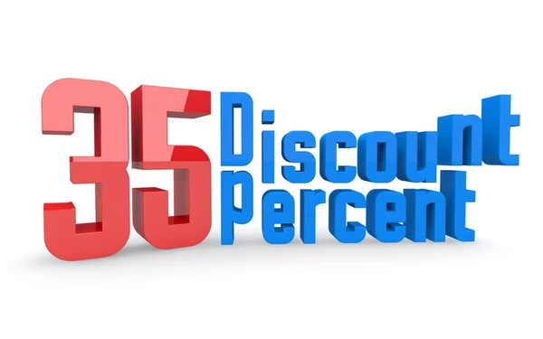 Concept of sale. Discount  percent off. 3D illustration. — Stock Photo, Image