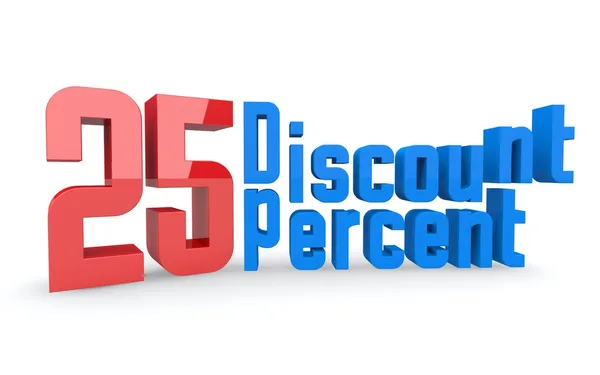 Concept of sale. Discount  percent off. 3D illustration. — Stock Photo, Image