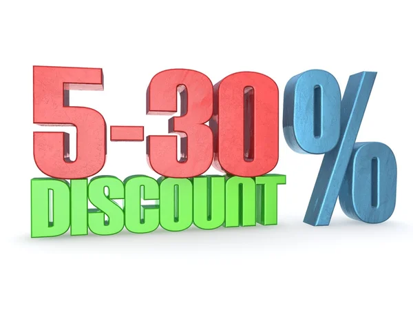 Concept of sale. Discount  percent off. 3D illustration. — Stock Photo, Image