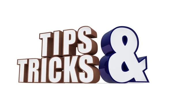 Tips en trucs pictogram op een witte achtergrond. 3D illustratie. — Stockfoto