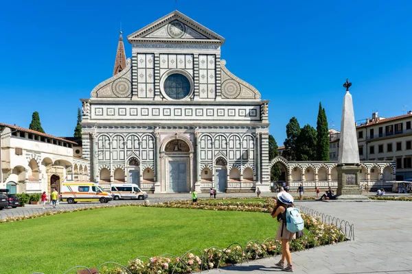 Walking Art Florence Church Santa Maria Novella — Stock Photo, Image