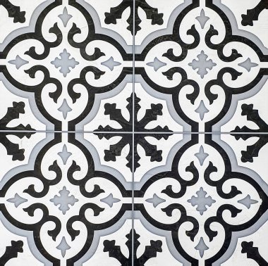 traditional Uzbek pattern on ceramic tile on wall of mosque Seamless old floral pattern Abstract background.
