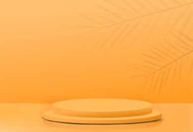 Turuncu arkaplanda birinci sınıf podyum dairesi şekilleri