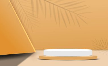 Gölge yapraklı podyum sahnesi