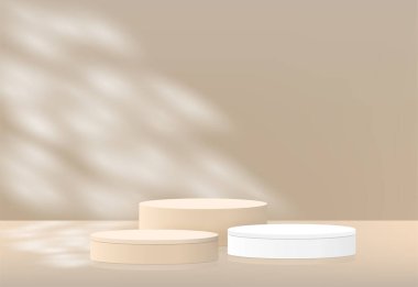 Gölge ışığı geometrik arkaplanlı özel podyum sahnesi.