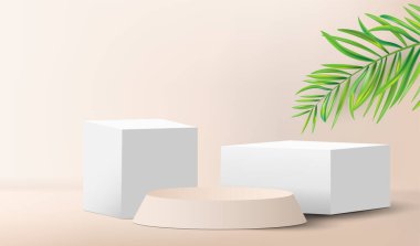 3d arkaplan ürün sunumlu premimium podyumu.