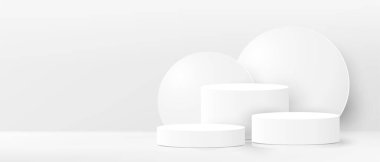 Premium show 3d podium with product display presentation.