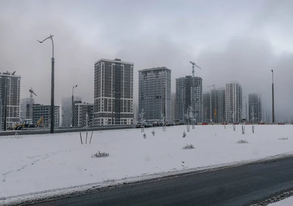 Frosty Morning Minsk District Minsk Mir Belarus — Stockfoto