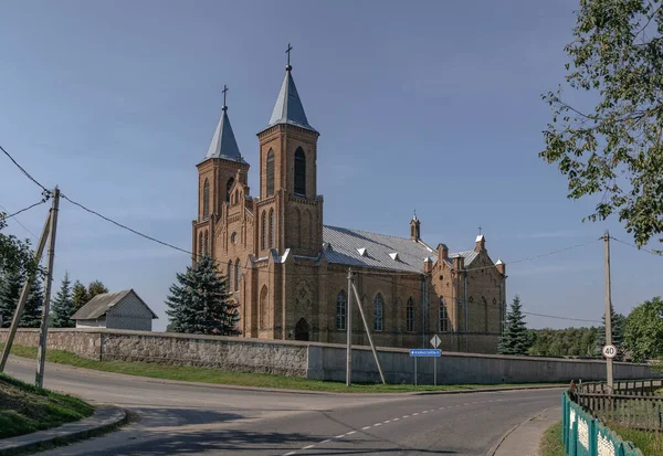 Εκκλησία Της Γέννησης Της Θεοτόκου Στο Χωριό Τράμπι Λευκορωσία — Φωτογραφία Αρχείου