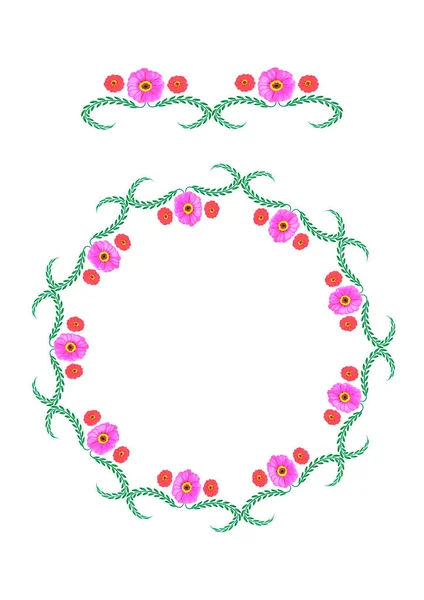 Sommer Helle Rahmen Mit Floralen Motiven Gerbera Blumen Einband Für — Stockvektor