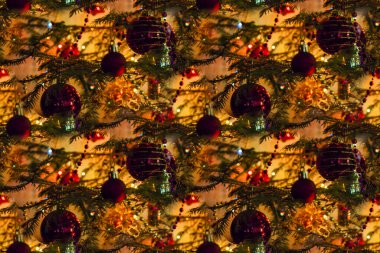 Yeni yıl ya da Noel geometriksiz desen, bir web sitesi ya da blog için arkaplan, tekstil ya da Noel süslemeleri ve ağaçları için ambalaj.