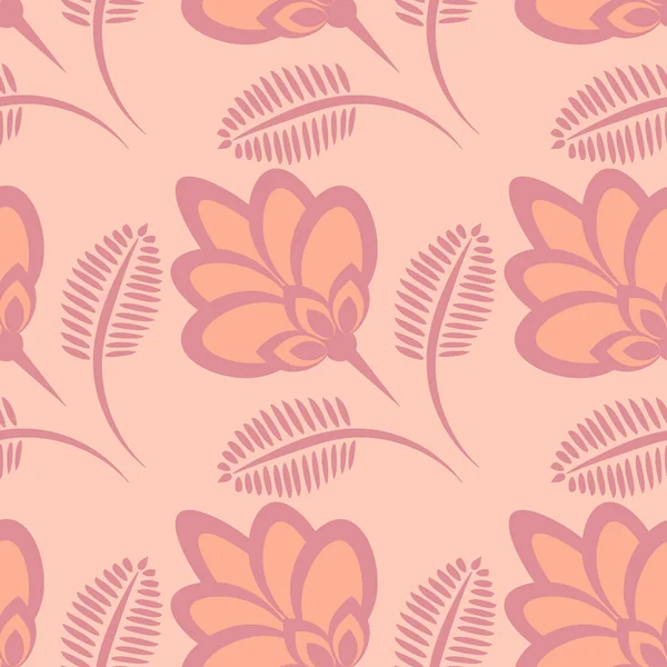 Kusursuz desen, uçsuz bucaksız doku, biçimlendirilmiş çiçekler, grafikler. Bitkiler. Tasarım ögeleri - Duvar kağıdı, tekstil, paketleme, siteler veya mobil uygulamalar için arkaplan