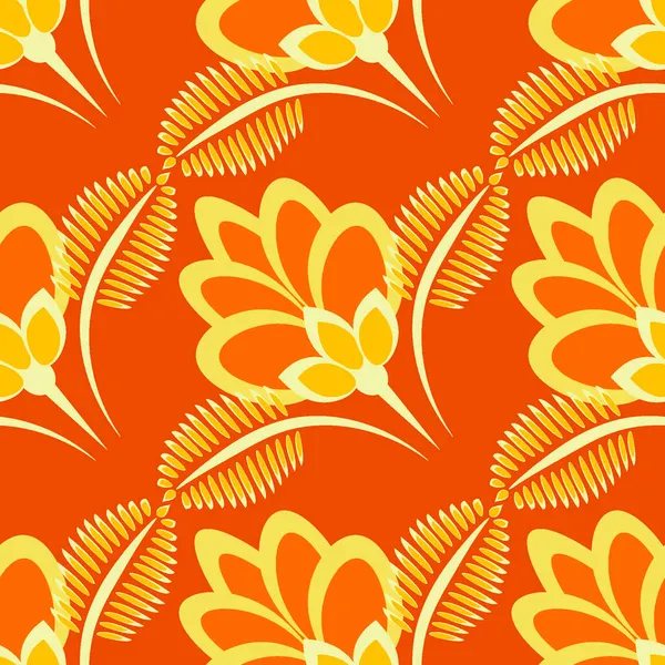Nahtloses Muster Endlose Textur Stilisierte Blumen Grafiken Pflanzen Gestaltungselemente Tapeten — Stockfoto
