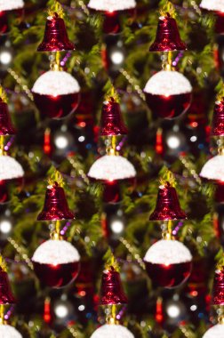 Yeni yıl ya da Noel geometriksiz desen, bir web sitesi ya da blog için arkaplan, tekstil ya da Noel süslemeleri ve ağaçları için ambalaj.