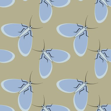 Kusursuz desen, sonsuz doku kare arkaplandaki illüstrasyon, stilize güveler, grafikler. Yaz, böcekler, dayanılmaz yaşam kolaylığı. Tasarım ögeleri - Not defterlerinin, mobil uygulamaların, sitelerin kapaklarının dekorasyonu - Duvar kağıtları, tekstil, pac