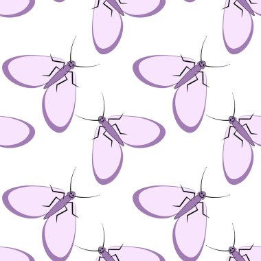 Kusursuz desen, sonsuz doku kare arkaplandaki illüstrasyon, stilize güveler, grafikler. Yaz, böcekler, dayanılmaz yaşam kolaylığı. Tasarım ögeleri - Not defterlerinin, mobil uygulamaların, sitelerin kapaklarının dekorasyonu - Duvar kağıtları, tekstil, pac