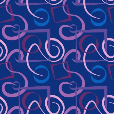 Kusursuz desen, sonsuz doku, kare arkaplandaki çizim, kareler, dalgalar ve daireler, grafikler. Tasarım ögeleri - Not defterleri, mobil uygulamalar, siteler - Duvar kağıtları, tekstil, ambalaj, siteler için arkaplan dekorasyonu 