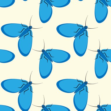 Kusursuz desen, sonsuz doku kare arkaplandaki illüstrasyon, stilize güveler, grafikler. Yaz, böcekler, dayanılmaz yaşam kolaylığı. Tasarım ögeleri - Not defterlerinin, mobil uygulamaların, sitelerin kapaklarının dekorasyonu - Duvar kağıtları, tekstil, pac