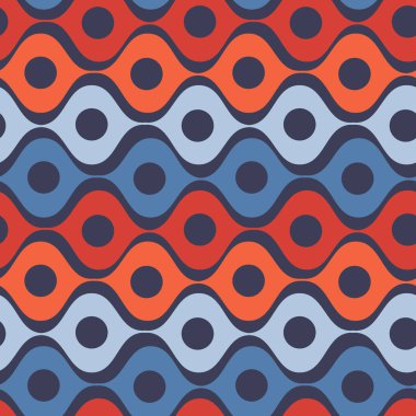 Kusursuz desen, sonsuz doku, kare arkaplandaki çizim, biçimlendirilmiş dalgalar ve aralarında daireler. Grafikler. Defterlerin, mobil uygulamaların, sitelerin kapaklarının dekorasyonu. Web siteleri için duvar kağıtları, tekstil, ambalaj, arkaplan