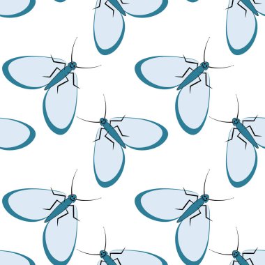 Kusursuz desen, sonsuz doku kare arkaplandaki illüstrasyon, stilize güveler, grafikler. Yaz, böcekler, dayanılmaz yaşam kolaylığı. Tasarım ögeleri - Not defterlerinin, mobil uygulamaların, sitelerin kapaklarının dekorasyonu - Duvar kağıtları, tekstil, pac