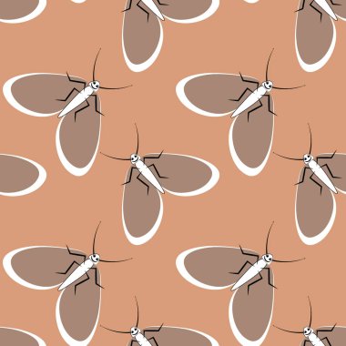 Kare arkaplandaki resim - stilize güveler - grafikler. Yaz, böcekler, dayanılmaz yaşam kolaylığı.