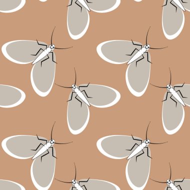 Kare arkaplandaki resim - stilize güveler - grafikler. Yaz, böcekler, dayanılmaz yaşam kolaylığı.