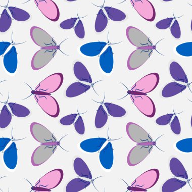 Kusursuz desen, stilize güveler, grafikler. Yaz, böcekler, dayanılmaz yaşam kolaylığı. Duvar kağıtları, tekstil, ambalaj