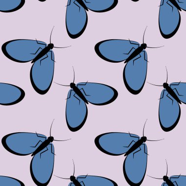 Kusursuz desen, sonsuz doku kare arkaplandaki illüstrasyon, stilize güveler, grafikler. Yaz, böcekler, dayanılmaz yaşam kolaylığı. Tasarım ögeleri - Not defterlerinin, mobil uygulamaların, sitelerin kapaklarının dekorasyonu - Duvar kağıtları, tekstil, pac