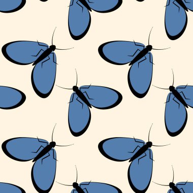 Kusursuz desen, sonsuz doku kare arkaplandaki illüstrasyon, stilize güveler, grafikler. Yaz, böcekler, dayanılmaz yaşam kolaylığı. Tasarım ögeleri - Not defterlerinin, mobil uygulamaların, sitelerin kapaklarının dekorasyonu - Duvar kağıtları, tekstil, pac