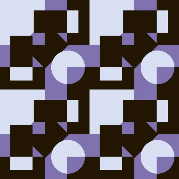 Zökkenőmentes Minta Végtelen Textúra Illusztráció Négyzet Alapon Geometriai Formák Absztrakt — Stock Vector