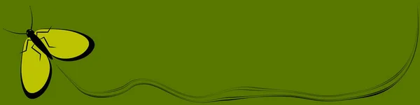 イラスト 1形式のシート上のフレーム 様式化された蝶 グラフィック バナー フラッタ テキスト用のスペース デザイン要素 ノートブック モバイルアプリケーション — ストックベクタ