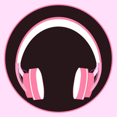 Kare arkaplan, kare, fayans, kulaklık. Kitapların, defterlerin, kartpostalların, iç malzemelerin tasarımı için tasarım öğesi. müzik, podcast, ses, dinle