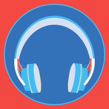 Kare arkaplan, kare, fayans, kulaklık. Kitapların, defterlerin, kartpostalların, iç malzemelerin tasarımı için tasarım öğesi. müzik, podcast, ses, dinle