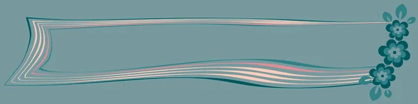 イラスト 様式化された色とリボンの美しい水平フレーム フォーマット1X4 グラフィック 贈り物 お祝い バナー デザイン要素 ノートブック モバイルアプリケーション — ストックベクタ