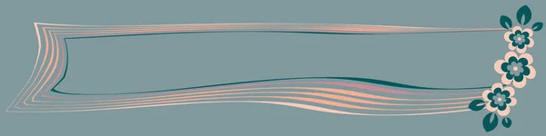 一个漂亮的横向框架的风格色彩和缎带 格式1X4 设计元素 笔记本 移动应用程序 网站封面的装饰 — 图库矢量图片