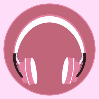 Kare arkaplan, kare, fayans, kulaklık. Kitapların, defterlerin, kartpostalların, iç malzemelerin tasarımı için tasarım öğesi. müzik, podcast, ses, dinle