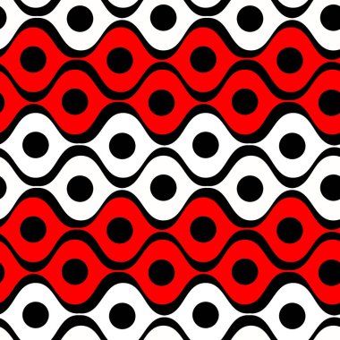 Kusursuz desen, sonsuz doku, kare arkaplandaki çizim, biçimlendirilmiş dalgalar ve aralarında daireler. Grafikler. Defterlerin, mobil uygulamaların, sitelerin kapaklarının dekorasyonu. Web siteleri için duvar kağıtları, tekstil, ambalaj, arkaplan