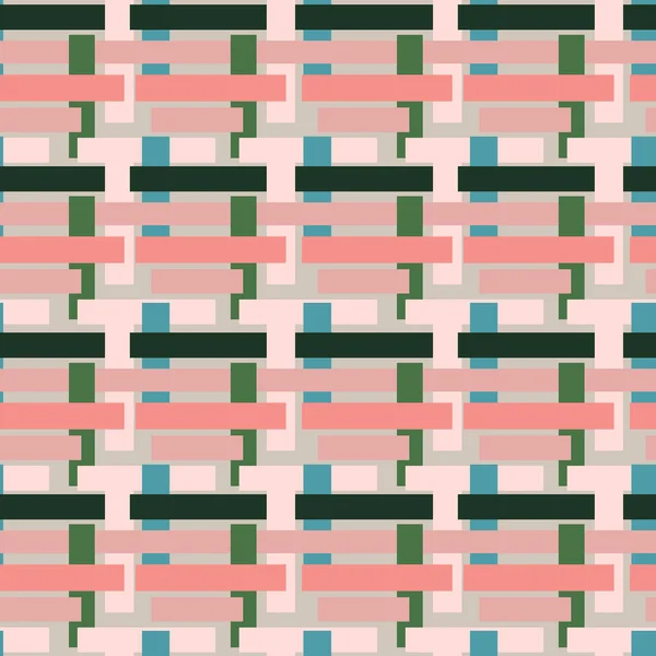 Padrão Sem Costura Textura Interminável Ilustração Fundo Quadrado Treliça Estilizada — Vetor de Stock