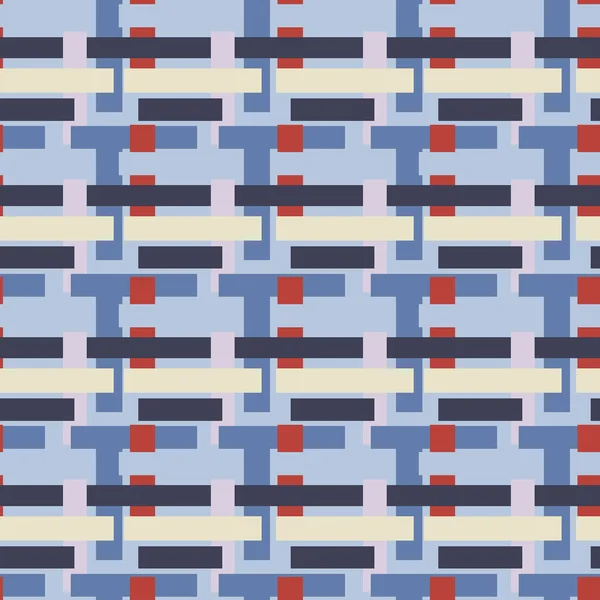 Sömlös Mönster Oändlig Textur Illustration Fyrkantig Bakgrund Stiliserade Gitter Vävning — Stock vektor