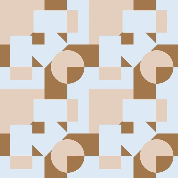 シームレスなパターン 無限のテクスチャ イラスト 正方形の背景に 幾何学的な形状 抽象的なパターン グラフィック デザイン要素 ノートブック モバイルアプリケーション — ストックベクタ