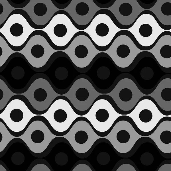 Nahtloses Muster Endlose Textur Illustration Auf Quadratischem Hintergrund Stilisierte Wellen — Stockvektor